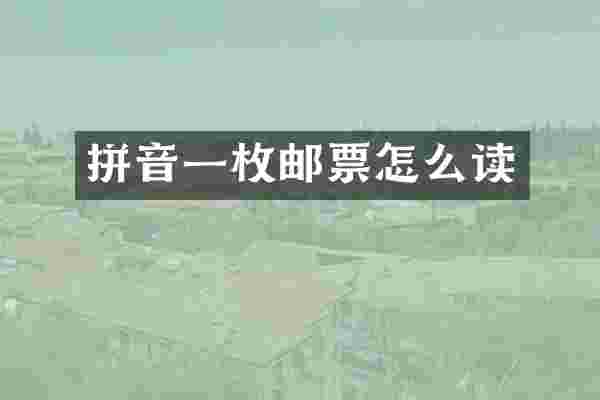 拼音一枚邮票怎么读
