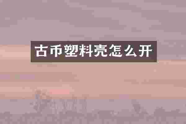 古币塑料壳怎么开