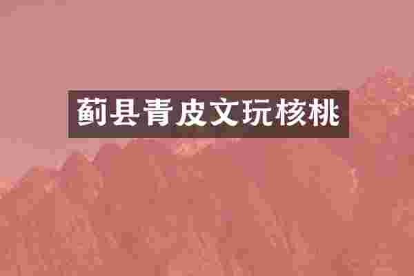 蓟县青皮文玩核桃