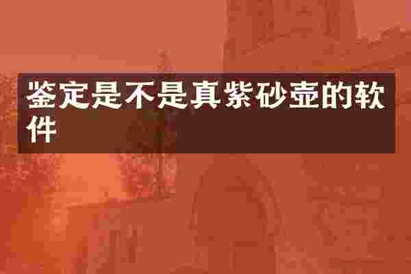 鉴定是不是真紫砂壶的软件