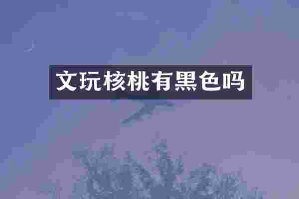 文玩核桃有黑色吗