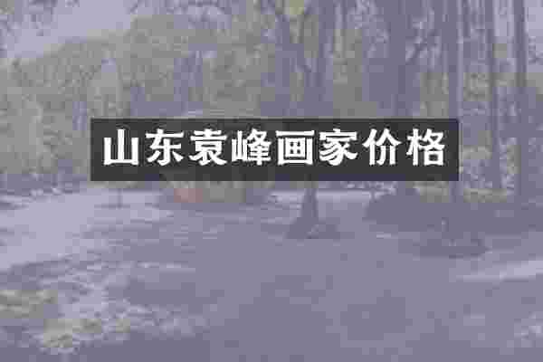 山东袁峰画家价格