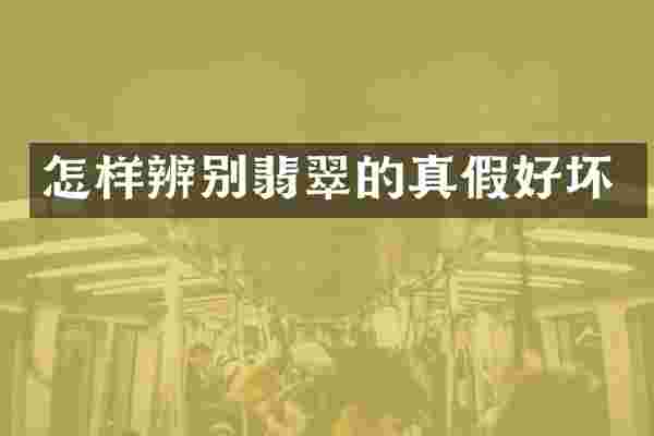 怎样辨别翡翠的真假好坏