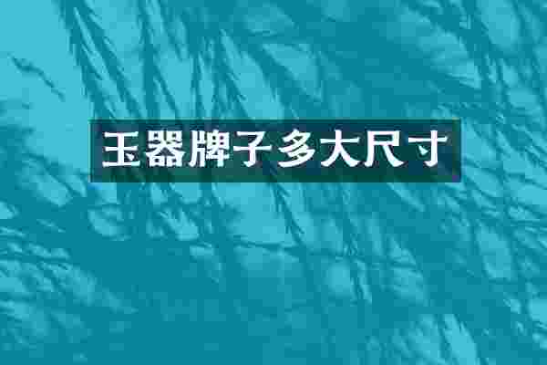 玉器牌子多大尺寸