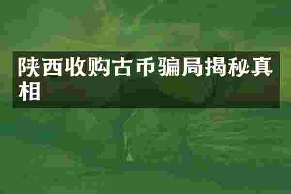 陕西收购古币骗局揭秘真相