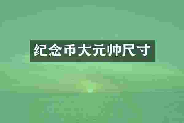纪念币大元帅尺寸