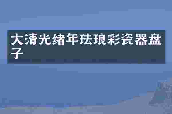 大清光绪年珐琅彩瓷器盘子