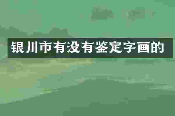 银川市有没有鉴定字画的