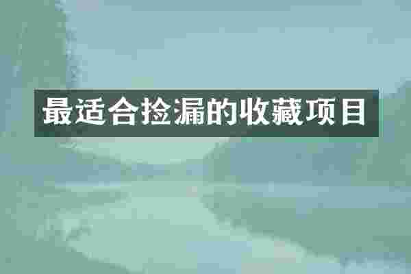 最适合捡漏的收藏项目