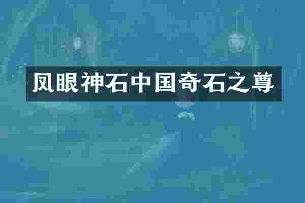 凤眼神石中国奇石之尊