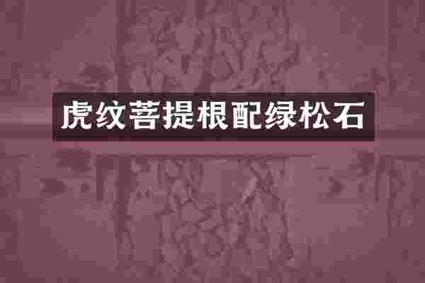 虎纹菩提根配绿松石