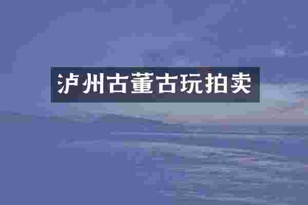 泸州古董古玩拍卖