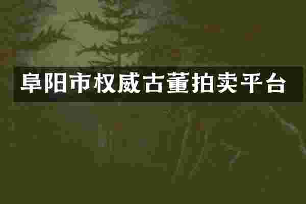 阜阳市权威古董拍卖平台