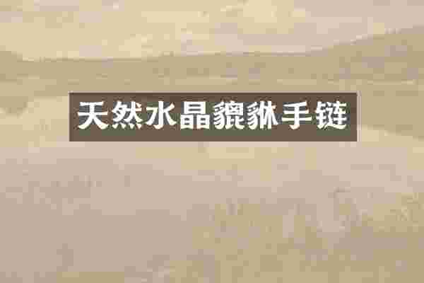 天然水晶貔貅手链