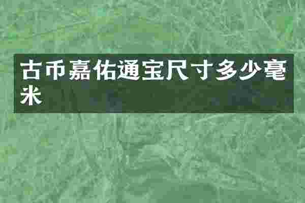 古币嘉佑通宝尺寸多少毫米