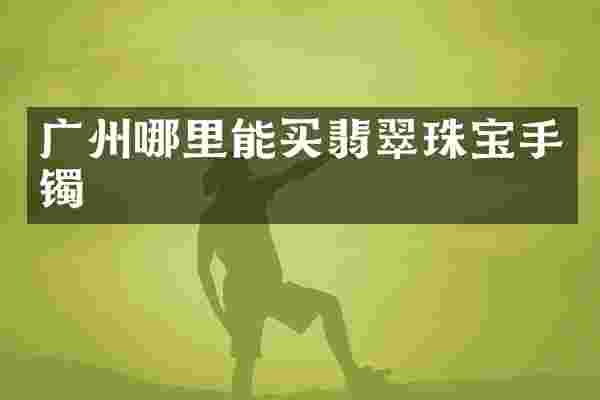 广州哪里能买翡翠珠宝手镯