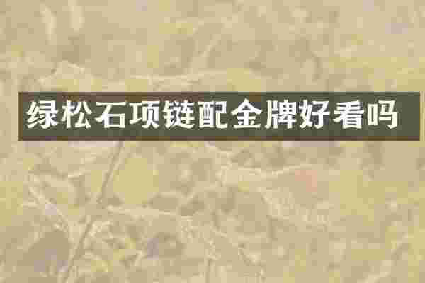 绿松石项链配金牌好看吗