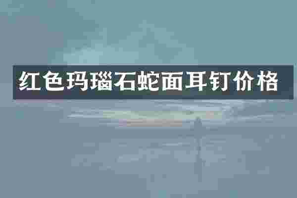 红色玛瑙石蛇面耳钉价格
