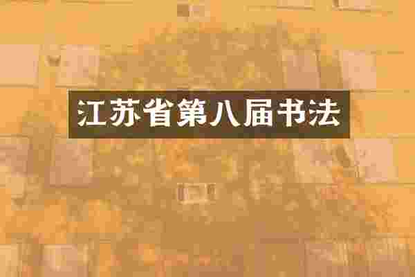 江苏省第八届书法