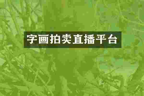 字画拍卖直播平台
