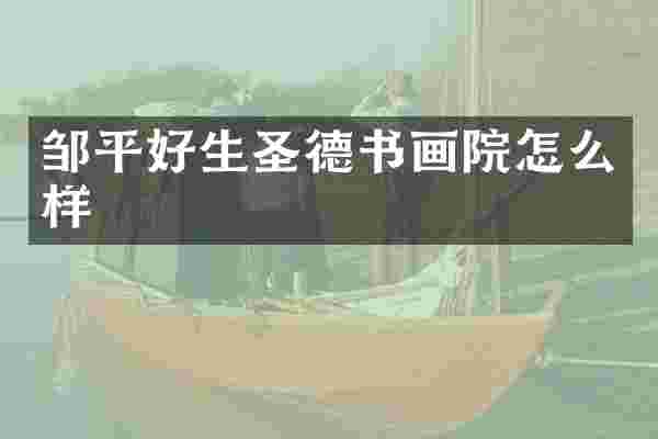 邹平好生圣德书画院怎么样