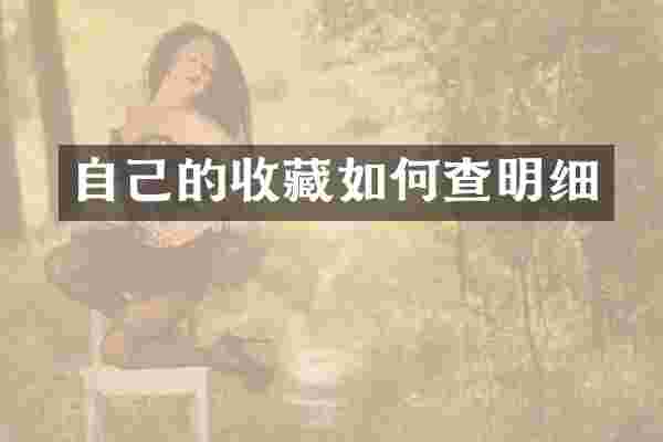 自己的收藏如何查明细