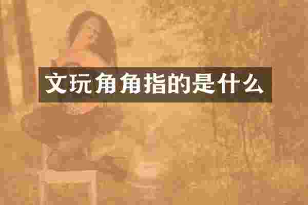 文玩角角指的是什么
