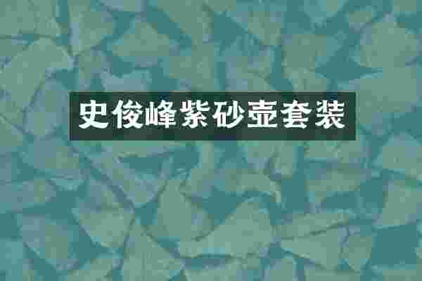 史俊峰紫砂壶套装