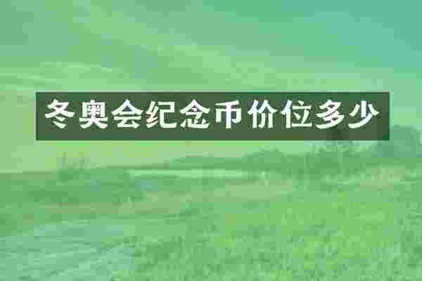 冬奥会纪念币价位多少