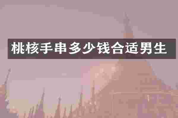 桃核手串多少钱合适男生