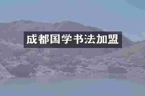 成都国学书法加盟