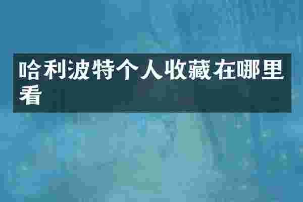 哈利波特个人收藏在哪里看