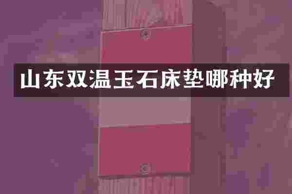 山东双温玉石床垫哪种好