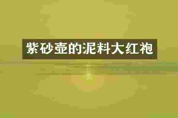 紫砂壶的泥料大红袍