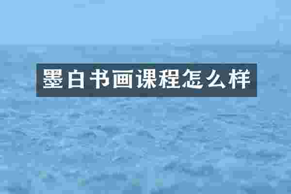 墨白书画课程怎么样