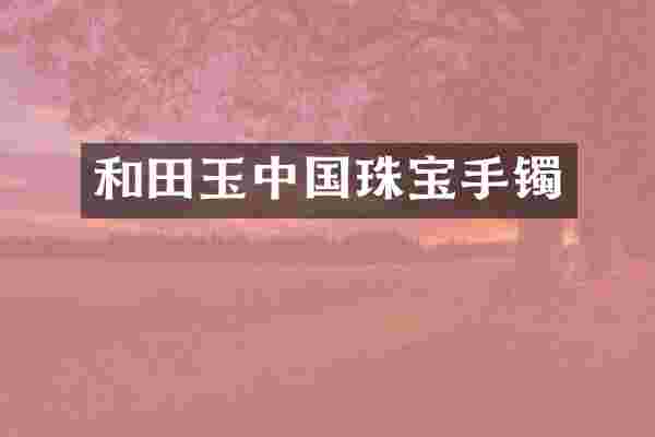 和田玉中国珠宝手镯