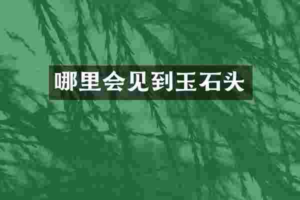 哪里会见到玉石头