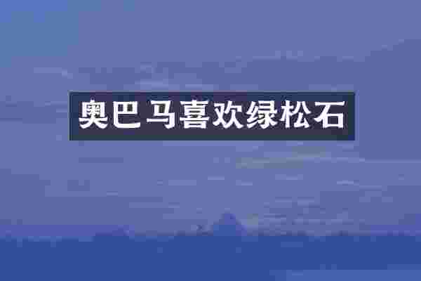 奥巴马喜欢绿松石