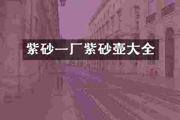 紫砂一厂紫砂壶大全