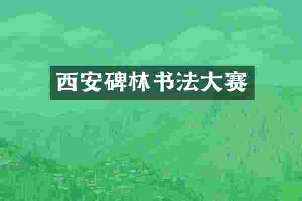 西安碑林书法大赛