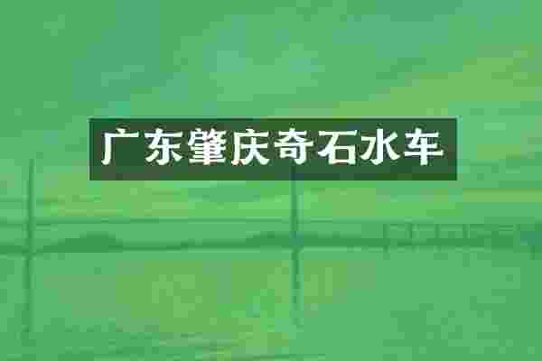 广东肇庆奇石水车
