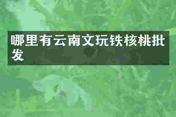 哪里有云南文玩铁核桃批发
