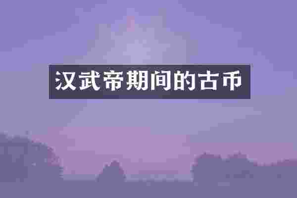 汉武帝期间的古币