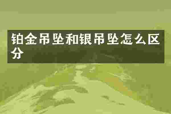 铂金吊坠和银吊坠怎么区分