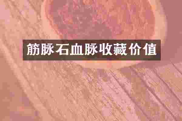 筋脉石血脉收藏价值