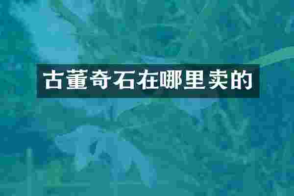 古董奇石在哪里卖的
