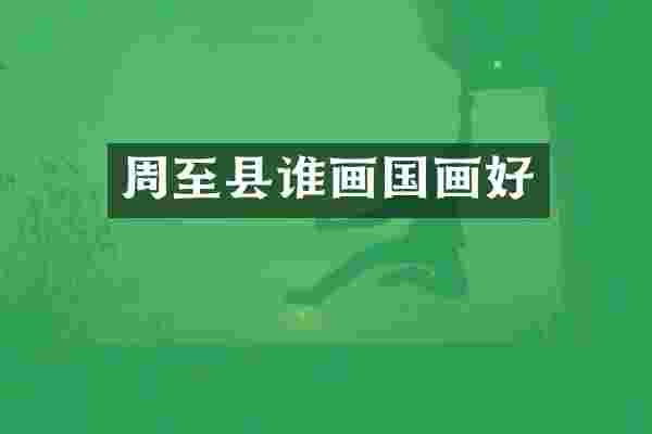 周至县谁画国画好