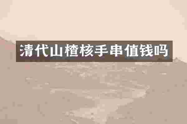 清代山楂核手串值钱吗