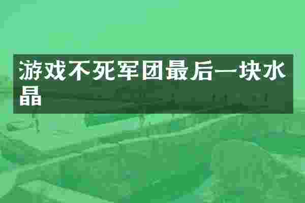 游戏不死军团最后一块水晶