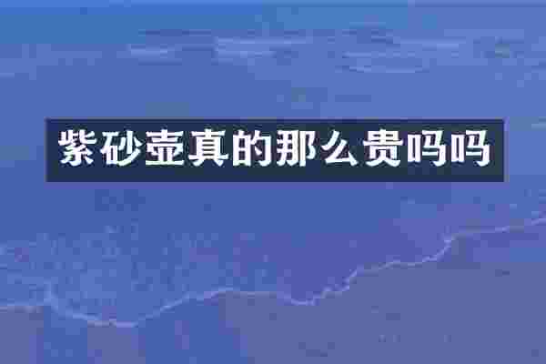 紫砂壶真的那么贵吗吗